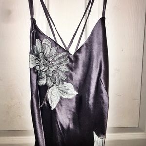 Pearce II Fiona vintage satin embroidered dress